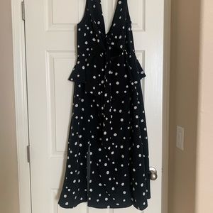 Black Polka Dot Flowy Dress | Top Shop